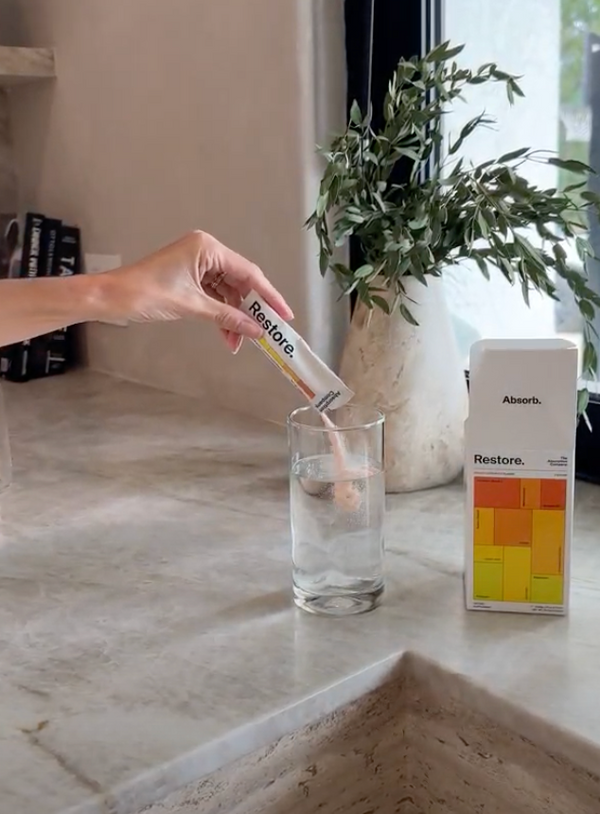 Restore is a brilliant product, it has given me back my health, hydration and mental wellbeing. I have one every morning and one after exercise. My skin is looking better than ever and people say I have a 'glow' now that I didn’t before.